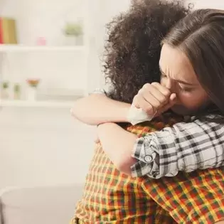 Couple hugging 